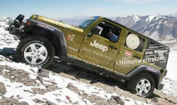 Jeep Wrangler Unlimited покорили самый высокий вулкан в мире